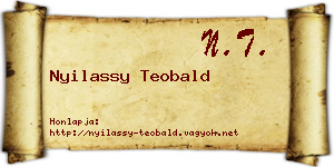 Nyilassy Teobald névjegykártya